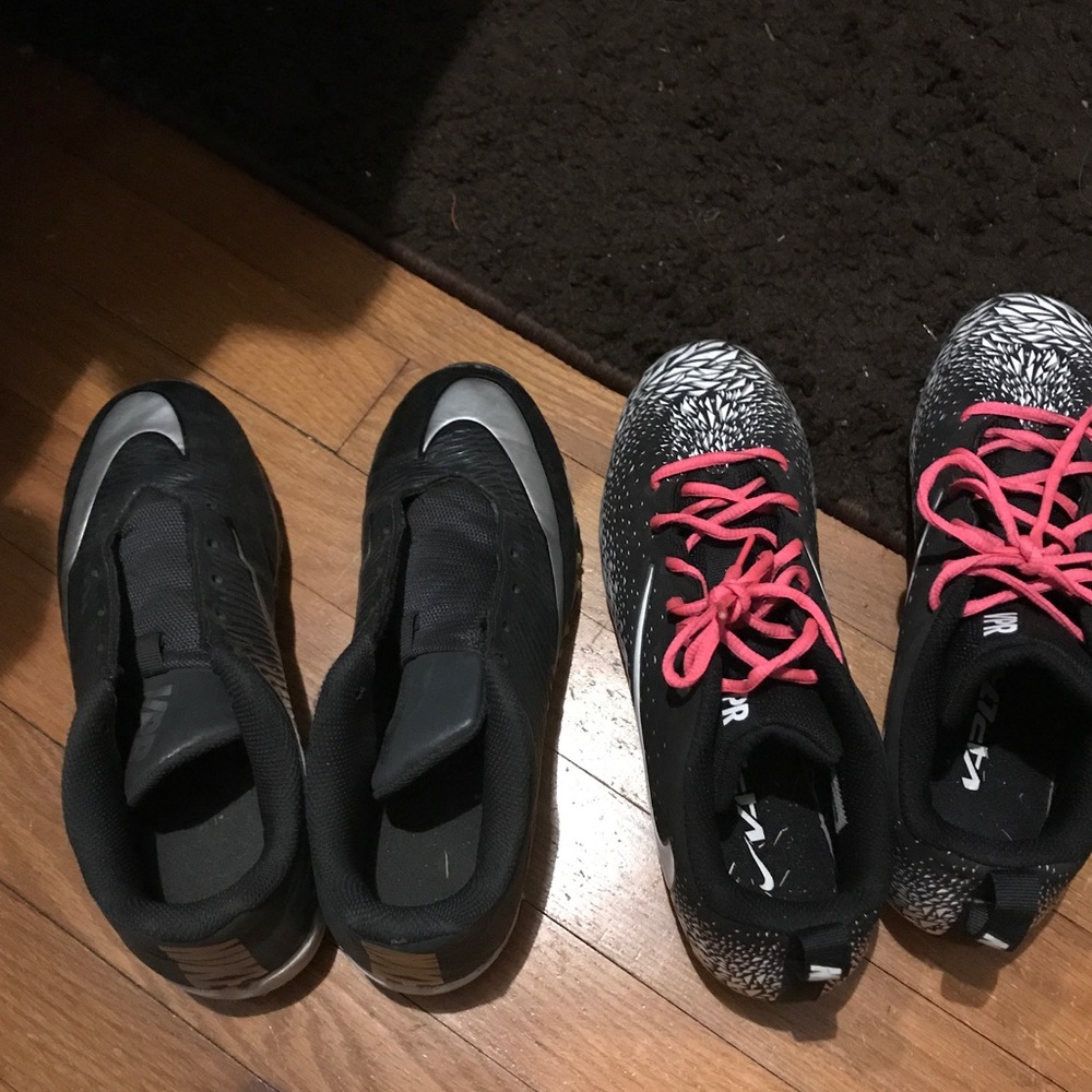 Football cleats both are Nike